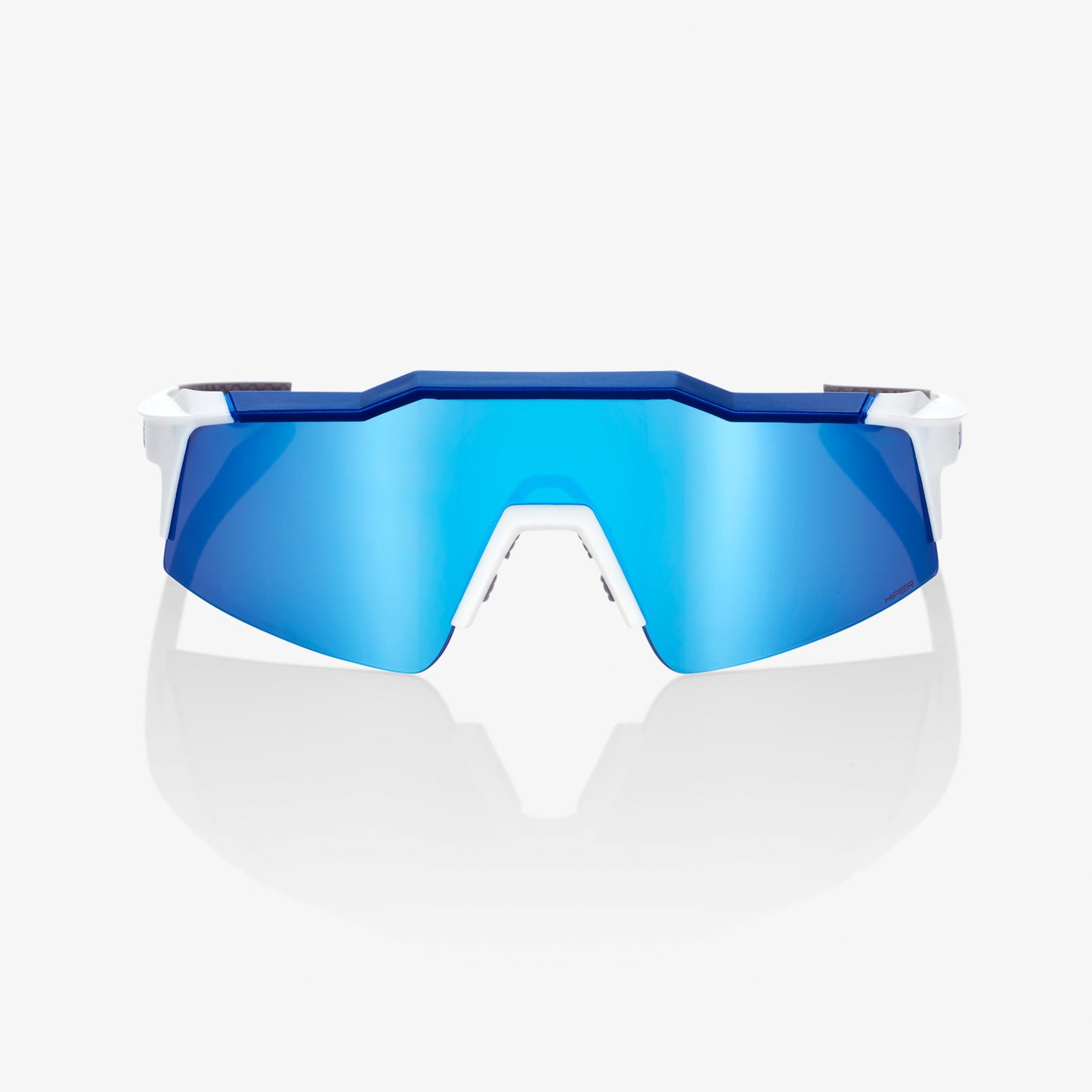 [SPEEDCRAFT SL] Matte White/Metallic Blue - HiPER Blue Multilayer Mirror Lens