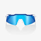 [SPEEDCRAFT SL] Matte White/Metallic Blue - HiPER Blue Multilayer Mirror Lens