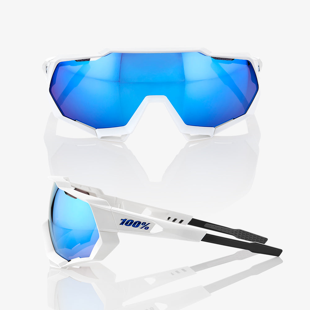 [SPEEDTRAP] Matte White - HiPER Blue Multilayer Mirror Lens